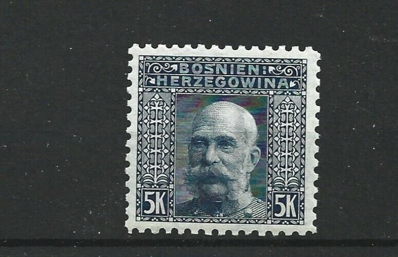 BOSNIA  & HERZEGOVINA 1906  5KR  GREY BLUE    PERF  9 1/2   MNH  NO2