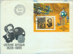 84692 - HUNGARY - Postal History -  Souvenir Sheet on FDC COVER 1973 Jules Verne