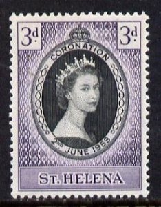 ST. HELENA - 1953 - Coronation - Perf Single Stamp - Mint Never Hinged