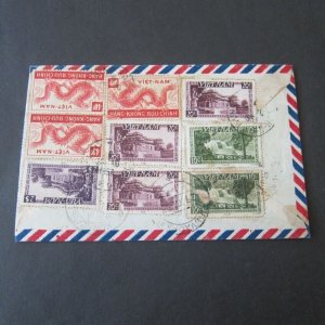 Vietnam 1953 cover to India OurStock#42682