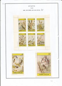 STAFFA - 1982 - Birds - Sheets - Mint Light Hinged - Private Issue