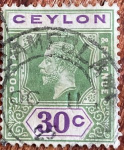 Ceylon #208 Used Single King Edward VII L21