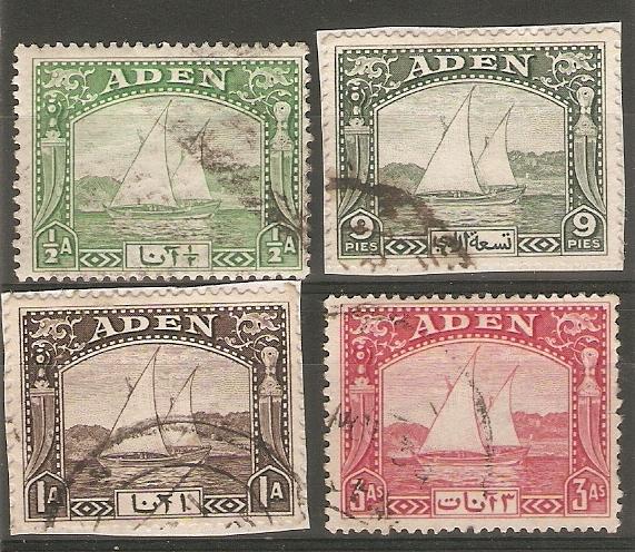 ADEN 1937 DHOW VALUES TO 3a SG 1/3 and SG 6 FINE USED