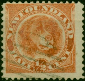 Newfoundland 1896 1/2c Orange-Vermilion SG62 Fine Used (2)