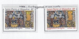 SPM ,  St. Pierre et Miquelon 1996 - Blacksmiths  - MNH set  # 626-627