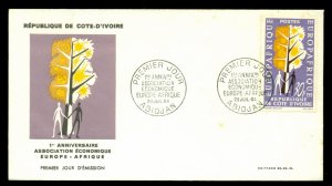 Ivory Coast 1964 Europ Afrique (tones) FDC