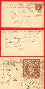 CP22a QV 1/2d Brown Post Card Size A London Hoster Cancel