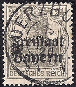 Bavaria #176 2 1/2PF SUPERB CANCEL Kaiser's Stamp used F-VF