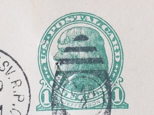 UX27. Jefferson, 1 cent, US Postal Cards.  Cancelled.VF cond.