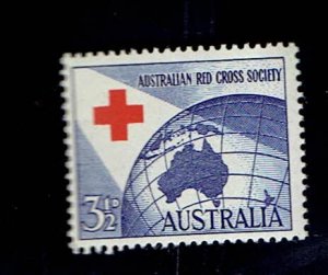 AUSTRALIA SCOTT#271 1954 3-1/2d RED CROSS - MH