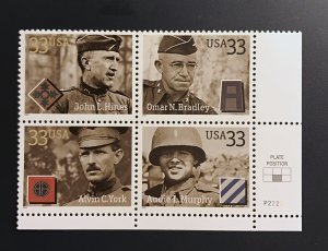 Scott 3396a Plate Block MNH