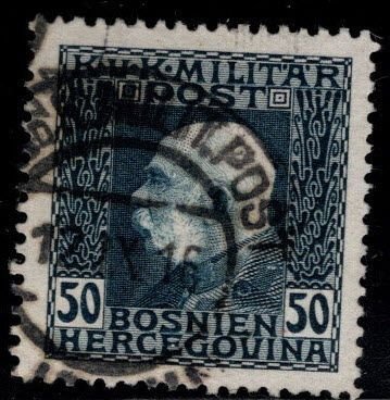 Bosnia & Herzegovina Scott 78 Used Franz Josef  stamp from 1912-1914 set