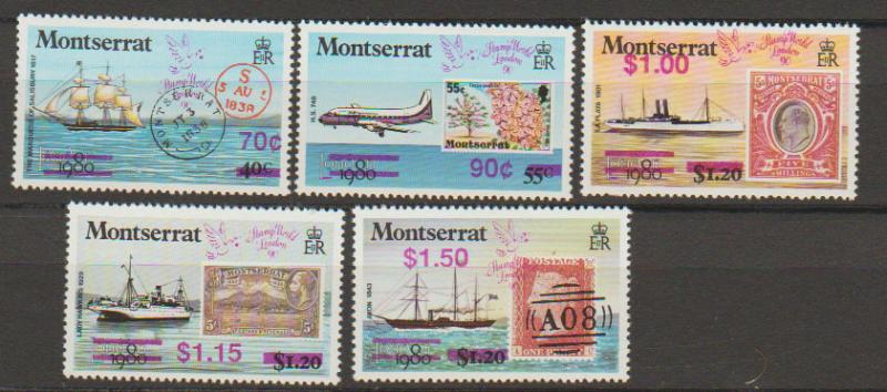 Montserrat SG 818 - 822 set of 5  MLH -  Transport aircra...