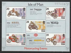 1993 Isle of Man-Sc 566a - SS - MNH VF - Motorcycling Events