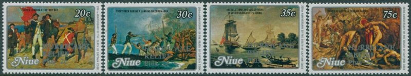 Niue 1980 SG320-323 Captain Cook's Death Hurricane Relief set MNH