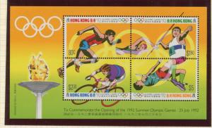 Hong Kong - Scott 628e - General Issue -1992 - MNH -Souvenir Sheet with 4 Stamps