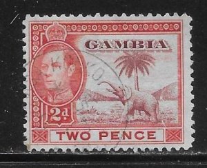 Gambia 135A 2d Elephant single Used