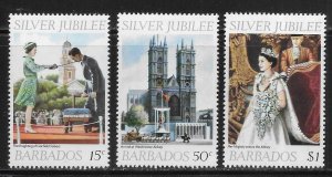 Barbados 491-494 Rowland Hill set and s.s. MNH