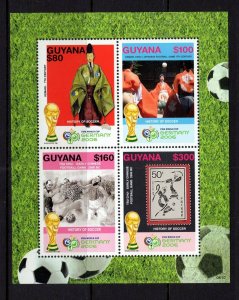 Guyana #3941  (2006 World Cup sheet) CV $7.00