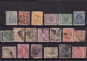 SA29b Netherlands Indies 1870's - 1900's selection  of used stamps