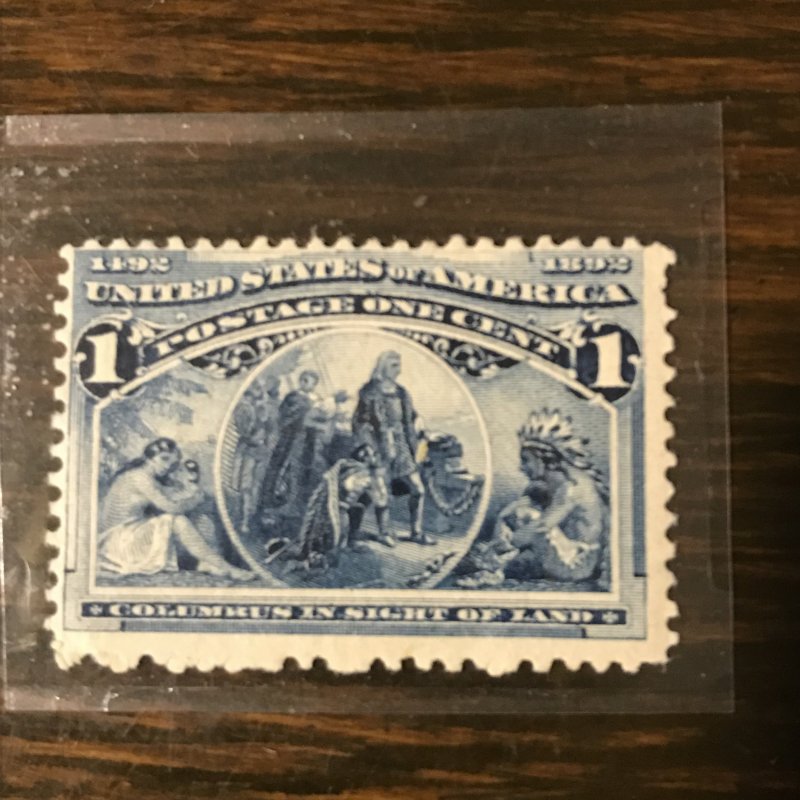 US SCOTT 230 - 1¢ Columbian Exposition (2) - MNH, Fine- 2011 SSCV $47.50