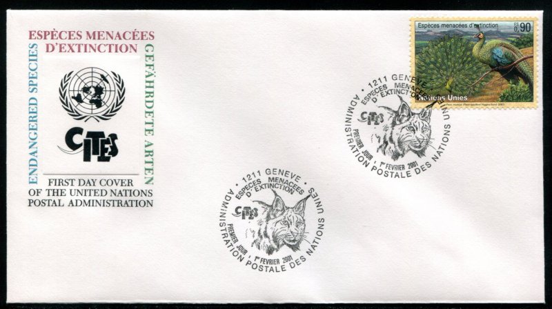 367-370 UN - Geneva Endangered Species FDC