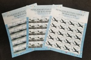 Malaysia Air Transportation 2007 Aviation Airplane (sheetlet) MNH *see scan