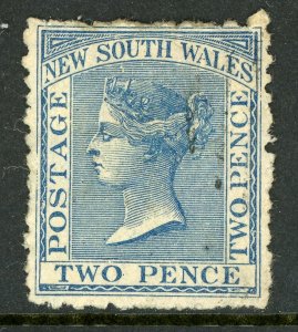 Australia 1871 NSW 2p Blue Perf 11x12 VFU G255 ⭐⭐⭐⭐⭐⭐