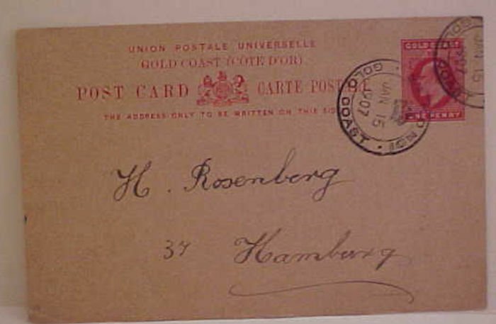 GOLD COAST CROWN  1907 SEKONDI TO HAMBURG