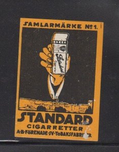 Danish Advertising Stamp - Standard Brand Cigarettes Stamp #1 - MH OG 