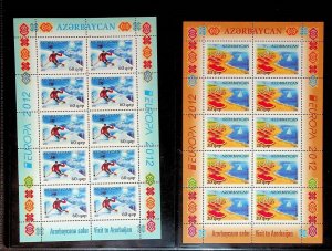 AZERBAIJAN Sc 981-82 NH MINISHEETS OF 2012 - EUROPA - (JS23)