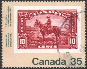 Canada SC#911 35¢ R.C.M.P, 10¢ Stamp 1935 (1982) Used