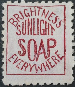 New Zealand 1893 2d with Brightness Sunlight Soap advert brown red SG 219f used