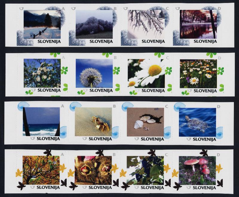 Slovenia 1065a-93a MNH Winter scenes, Tree, Turtle, Flowers, Crab, Fox, Mushroom