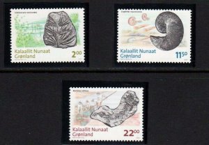 Greenland 2009, Greenland Fossils II MNH Set 533-535