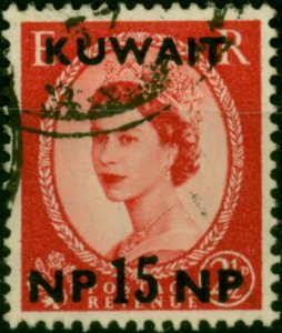 Kuwait 1957 15n.p on 2 1/2d Carmine-Red SG125 Fine Used