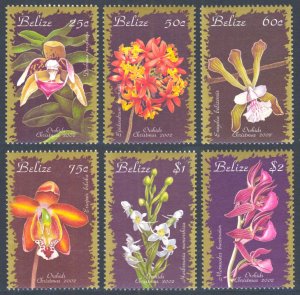 Belize 2002 ORCHIDS Scott #1157-1162 Mint Never Hinged