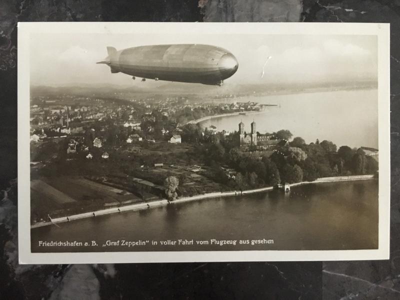 1931 Munster Germany Graf Zeppelin RPPC postcard Cover to Lorch LZ 127 # C35