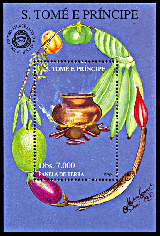 Saint Thomas and Prince 1337, MNH, Traditional Food souvenir sheet