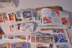 Russia Stamp Mix 1960s-80s Mint & CTO - 5.5 oz of stamps Grab Bag Mix Lot USSR