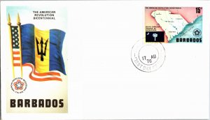 Barbados, Worldwide First Day Cover, Maps, Americana