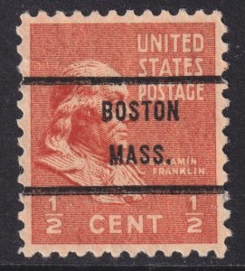 USA - 1938 - Scott #803 - used - BOSTON MASS. precancel