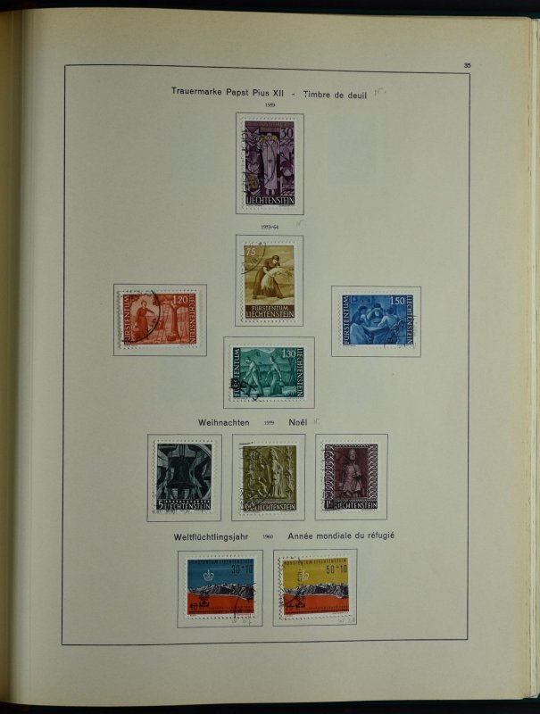 LIECHTENSTEIN, FINE OLDSTYLE COLLECTION MOSTLY USED 1912-61