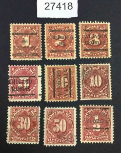 US STAMPS  #J61-J67,J68 USED LOT #27418