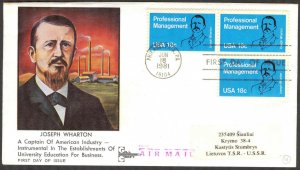 USA 1981 Sc.Nr. 1307 Industry Josepf Wharton FDC