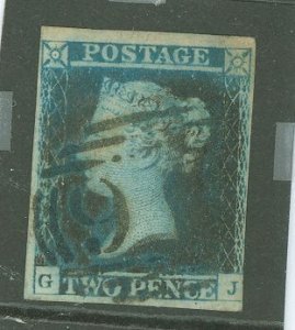 Great Britain #4b var Used Single