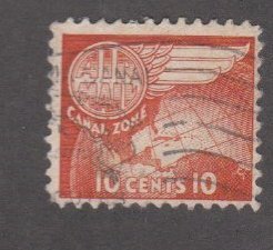 Canal Zone # C23, Globe & Wing, Used
