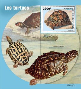 NIGER - 2022 - Turtles & Tortoises - Perf Souv Sheet #1 - Mint Never Hinged