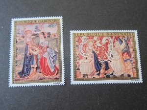 Gabon 1974 Sc C157-8 Christmas Religion set MNH