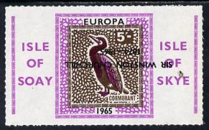 Isle of Soay 1965 Churchill overprint on Europa (Cormoran...